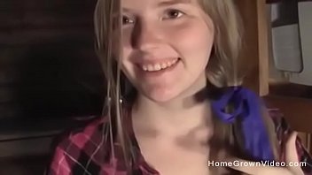 Hairy amateur cutie masturbating before sucking a hard dick