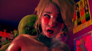 Hentai animation – girl loves big ork's dick