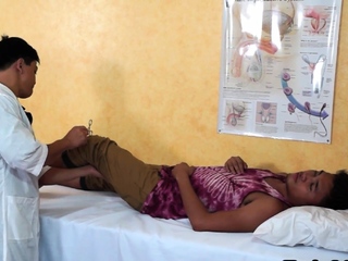 Asian twink anally examined by doctor before einlauf