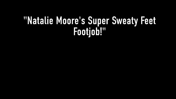 Brunette Beauty Natalie Moore Drains A Stiff Dick With A Sweaty Footjob!