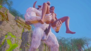 Olivia Fucking Furry Beast Inserts Horsecock In Tight Pussy And Ass