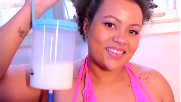 Lesbian Gets Milk Enema