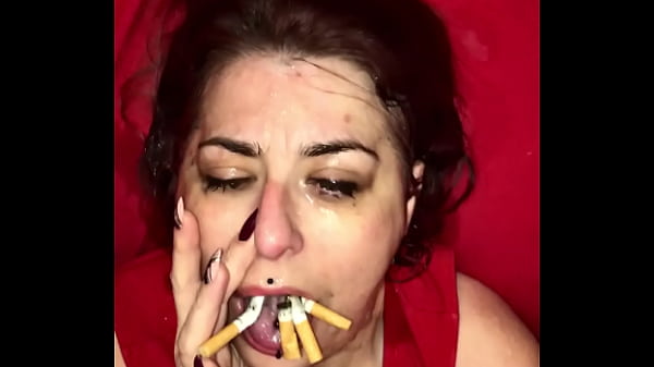 Cumshot human ashtray 2